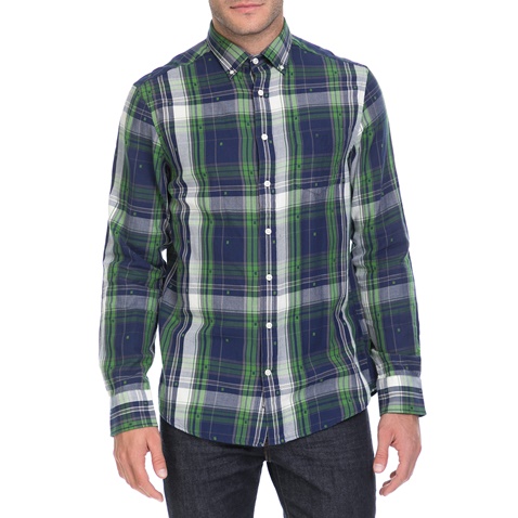 GANT-Ανδρικό πουκάμισο GANT μπλε-πράσινο
