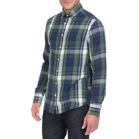 GANT-Ανδρικό πουκάμισο GANT μπλε-πράσινο