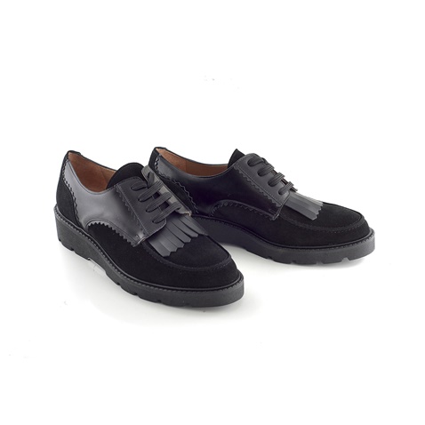 CHANIOTAKIS-Γυναικεία παπούτσια OXFORD SOFTY μαύρα