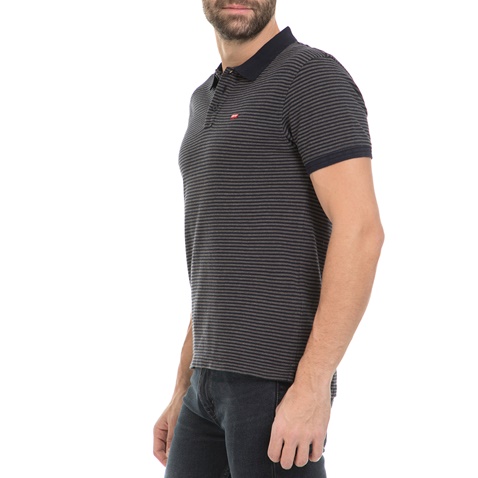 LEVI'S-Ανδρική κοντομάνικη μπλούζα Levi's  HOUSEMARK POLO γκρι