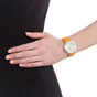 FOLLI FOLLIE-Γυναικείο δερμάτινο ρολόι FOLLI FOLLIE DONATELLA πορτοκαλί