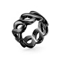 FOLLI FOLLIE-Γυναικείο φαρδύ δαχτυλίδι FOLLI FOLLIE μαύρο