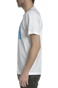 CALVIN KLEIN JEANS-Ανδρική κοντομάνικη μπλούζα CALVIN KLEIN JEANS INSTITUTIONAL BOX LOGO λευκή-μπλε