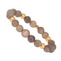 JEWELTUDE-Γυναικείο βραχιόλι JEWELTUDE από ορυκτές πέτρες γκρι χρυσό