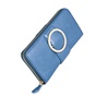 FOLLI FOLLIE-Γυναικείο μεγάλο πορτοφόλι με φερμουάρ FOLLI FOLLIE μπλε