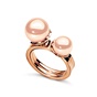 FOLLI FOLLIE-Γυναικείο ατσάλινο δαχτυλίδι FOLLI FOLLIE PEARL MUSE ροζ χρυσό