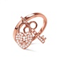 FOLLI FOLLIE-Γυναικείο ασημένιο δαχτυλίδι FOLLI FOLLIE Charm Mates Rose Gold Plated 