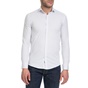 HAMPTONS-Ανδρικό πουκάμισο HAMPTONS λευκό-μαύρο     