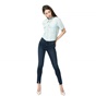 LEVI'S-Γυναικείο ντένιμ κοντομάνικο πουκάμισο LEVI'S WESTERN KURTS γαλάζιο 