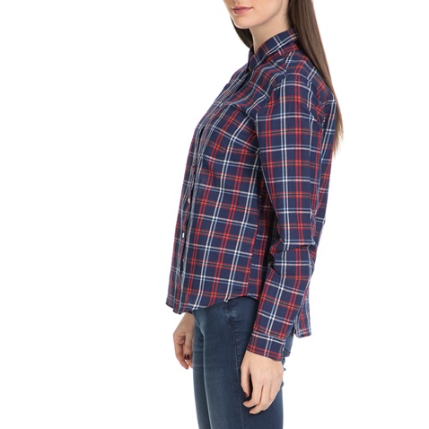 LEVI'S-Γυναικείο πουκάμισο MODERN ONE POCKET CITTERN MEDI μπλε - κόκκινο
