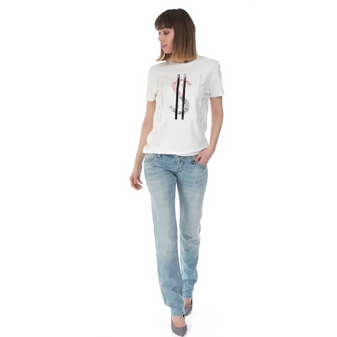 REPLAY-Γυναικεία κοντομάνικη μπλούζα Replay λευκή