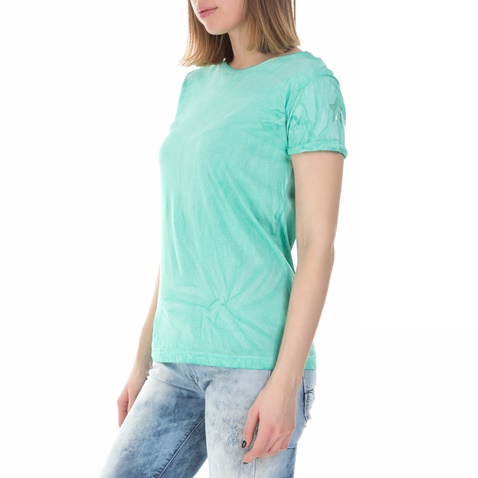 REPLAY-Γυναικεία κοντομάνικη μπλούζα Replay πράσινη