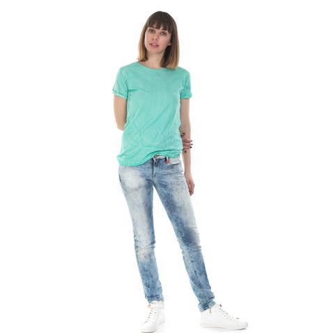 REPLAY-Γυναικεία κοντομάνικη μπλούζα Replay πράσινη