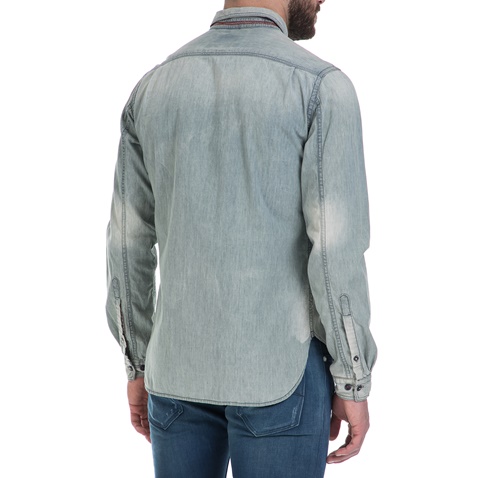 REPLAY-Ανδρικό μακρυμάνικο πουκάμισο με ρίγες REPLAY 