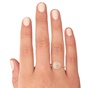 JEWELTUDE-Γυναικείο ασημένιο ρόζ επιχρυσωμένο δαχτυλίδι Κύκλος