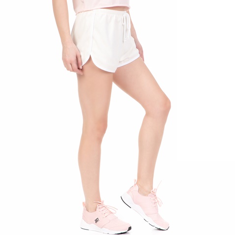 JUICY COUTURE-Γυναικείο σορτς  MICROTERRY HIGH WAISTED JUICY COUTURE μπεζ