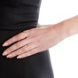 FOLLI FOLLIE-Γυναικείο διπλό δαχτυλίδι από ασήμι με αλυσίδα FOLLI FOLLIE ροζ-χρυσό