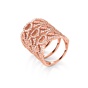 FOLLI FOLLIE-Ασημένιο φαρδύ δαχτυλίδι FOLLI FOLLIE ροζ χρυσό
