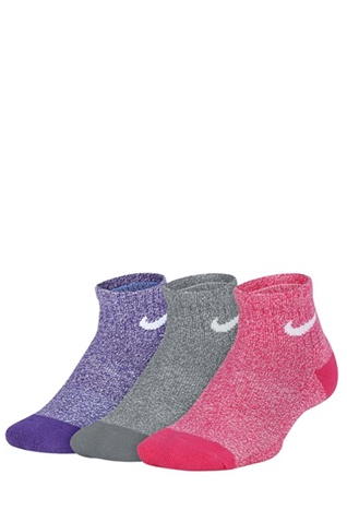 NIKE-Παιδικές κάλτσες EVRY CUSH QTR ροζ-μωβ-γκρι