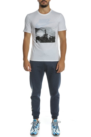 NIKE-Ανδρική κοντομάνικη μπλούζα NIKE NSW TEE CLTR NIKE AIR 2 λευκή