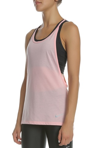 NIKE-Γυναικεία αμάνικη μπλούζα TAILWIND TOP SS COOL LX ροζ