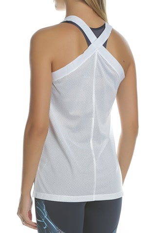 NIKE-Γυναικεία αμάνικη μπλούζα NIKE TANK ELSTKA MESH λευκό 