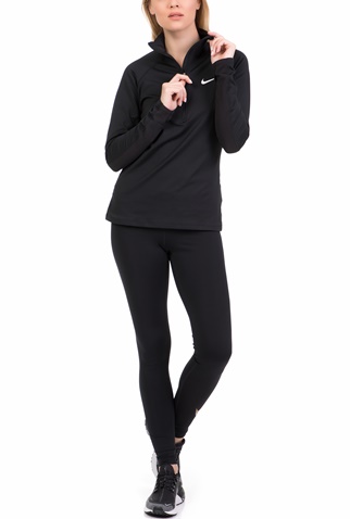 NIKE-Γυναικεία μακρυμάνικη μπλούζα NIKE TOP LS HZ μαύρη