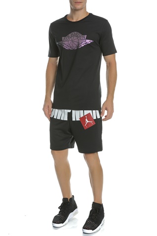 NIKE-Ανδρική κοντομάνικη μπλούζα NIKE JSW TEE BRAND 3 μαύρη 