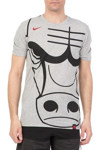 NIKE-Ανδρικό t-shirt Chicago Bulls NIKE γκρι