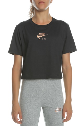 NIKE-Γυναικεία κοντομάνικη μπλούζα NIKE NSW AIR TOP SS CROP μαύρη