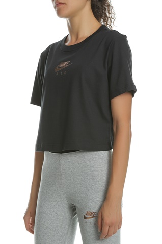 NIKE-Γυναικεία κοντομάνικη μπλούζα NIKE NSW AIR TOP SS CROP μαύρη
