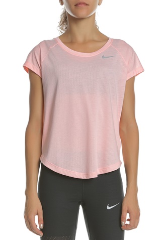 NIKE-Γυναικεία κοντομάνικη μπλούζα TAILWIND TOP SS COOL LX ροζ 