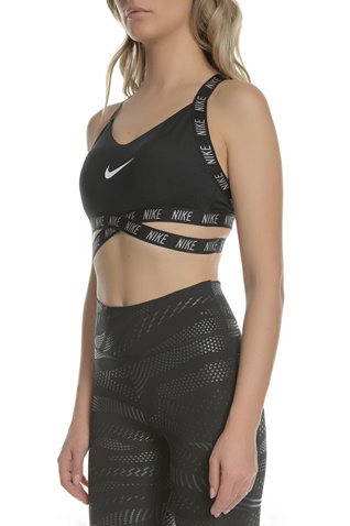 NIKE-Γυναικείο αθλητικό μπουστάκι NIKE INDY LOGO μαύρο