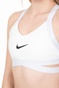 NIKE-Γυναικείο αθλητικό μπουστάκι NIKE INDY LOGO λευκό
