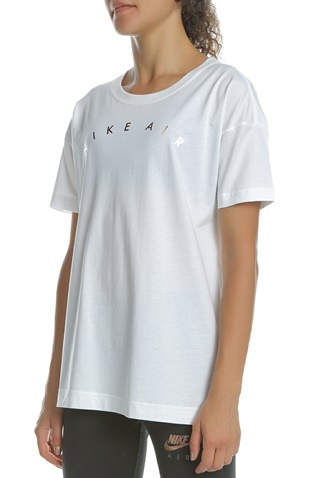 NIKE-Γυναικεία κοντομάνικη μπλούζα NIKE NSW AIR TOP SS BASIC λευκή