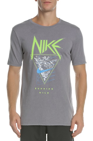 NIKE-Ανδρική κοντομάνικη μπλούζα NIKE DRY TEE METAL γκρι