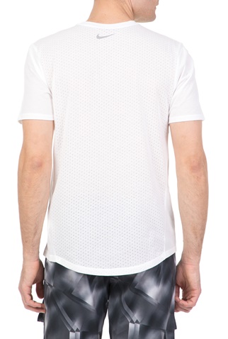 NIKE-Ανδρική κοντομάνικη μπλούζα για τρέξιμο Nike Breathe λευκή