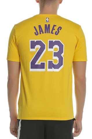 NIKE-Ανδρική κοντομάνικη μπλούζα NIKE LeBron James Los Angeles Lakers κίτρινη