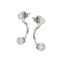 FOLLI FOLLIE-Γυναικεία σκουλαρίκια FOLLI FOLLIE Fashionably Silver Essentials ασημένια