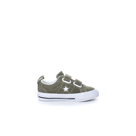CONVERSE-Βρεφικά sneakers CONVERSE ONE STAR 2V χακί