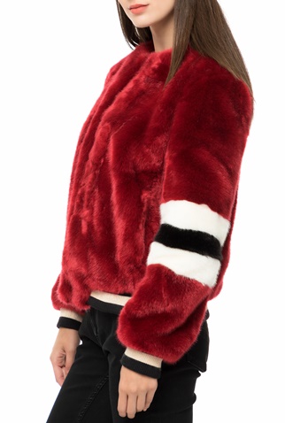 GAS-Γυναικείο γούνινο jacket  GAS GIUBBINI DELIZIA κόκκινο