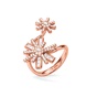FOLLI FOLLIE-Γυναικείο ασημένιο δαχτυλίδι FOLLI FOLLIE STAR FLOWER ροζ χρυσό