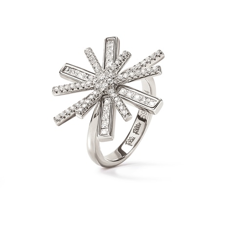 FOLLI FOLLIE-Γυναικείο ασημένιο δαχτυλίδι FOLLI FOLLIE STAR FLOWER
