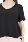 AMERICAN VINTAGE-Γυναικεία κοντομάνικη μπλούζα AMERICAN VINTAGE μαύρη 