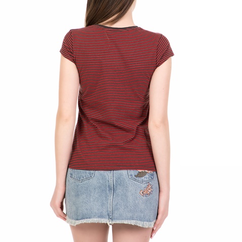 AMERICAN VINTAGE-Γυναικεία κοντομάνικη μπλούζα IXA37CE18 AMERICAN VINTAGE ριγέ