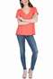 AMERICAN VINTAGE-Γυναικεία κοντομάνικη μπλούζα AMERICAN VINTAGE πορτοκαλί