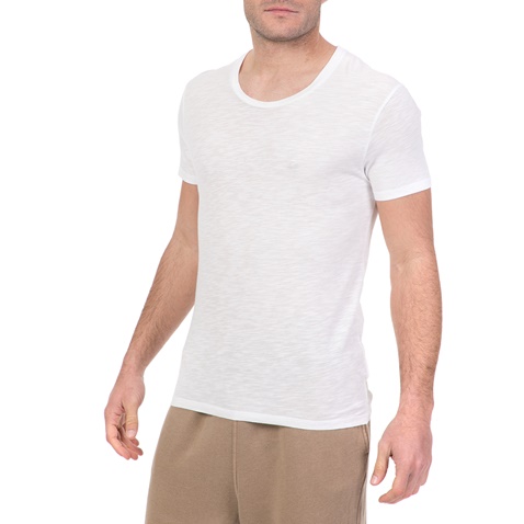AMERICAN VINTAGE-Ανδρική κοντομάνικη μπλούζα AMERICAN VINTAGE λευκή