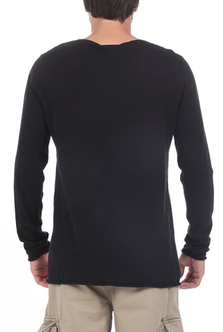 AMERICAN VINTAGE-Ανδρική πλεκτή μπλούζα AMERICAN VINTAGE MMARC85E19 μαύρη