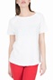 AMERICAN VINTAGE-Γυναικεία κοντομάνικη μπλούζα AMERICAN VINTAGE λευκή 