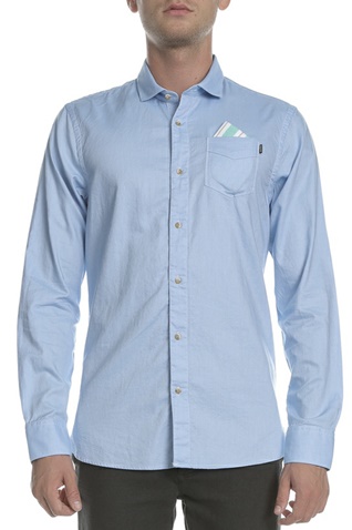 SCOTCH & SODA-Ανδρικό μακρυμάνικο πουκάμισο Classic oxford γαλάζιο